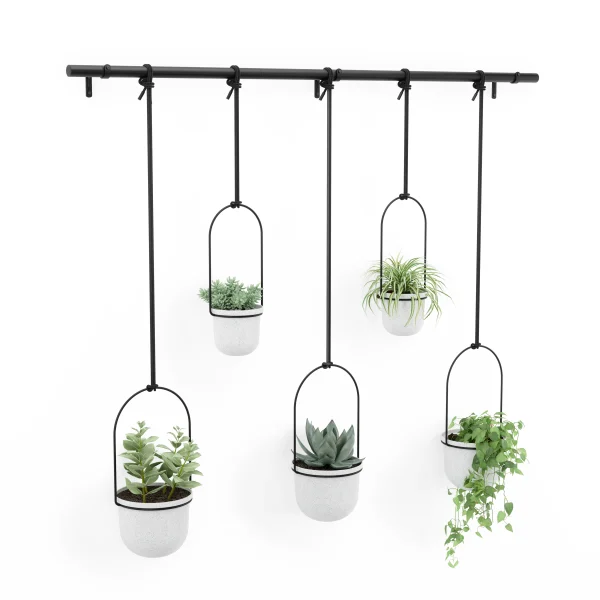 Cultivo en pared TRIFLORA - Juego de 5 maceteros colgantes - Imagen 6
