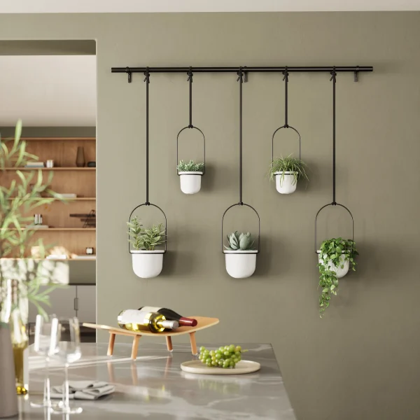 Cultivo en pared TRIFLORA - Juego de 5 maceteros colgantes - Imagen 7