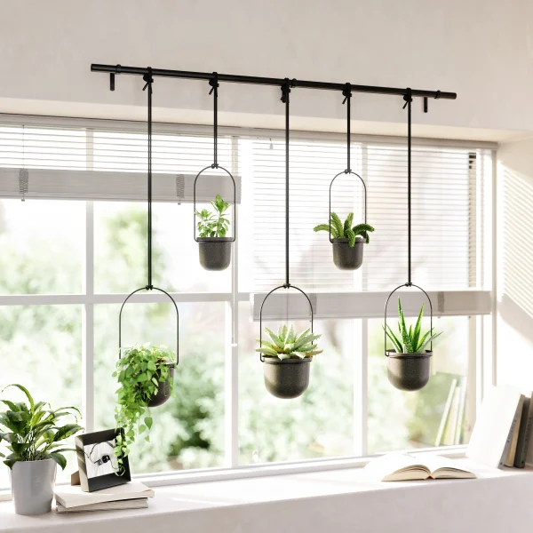 Cultivo en pared TRIFLORA - Juego de 5 maceteros colgantes - Imagen 15